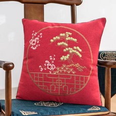 新中式刺繡抱枕 靠墊套
