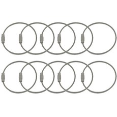 칼라와이어링 키링 열쇠고리, 10개, 그레이