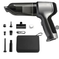 三合一多功能無線充電車用吸塵器 無線車用吸塵器 車用清潔 車用除塵 車用吸塵, 黑色