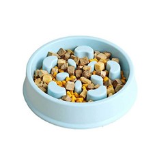 반려동물 식기 둥근형 역류방지 슬로우밥그릇 반려묘_0070GF