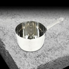 비즈쿡 스텐 계량컵 200ml, 실버