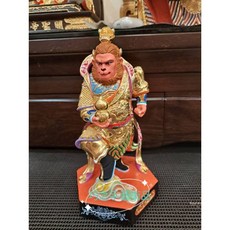 巧之手藝術品 8寸8齊天大聖孫悟空精緻樟木神尊神像 宗教擺件, 1個
