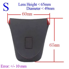 렌즈 가방 소프트 네오프렌 DSLR Lente 커버 케이스 보관 S M L 나일론 Canon Nikon Sony Camer, 01 S Size