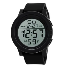 YIKAZE 남성호환 Led 방수 디지털 손목 시계 석영 밀리터리 럭셔리 스포츠 날짜 montre homme