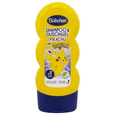 德國 Bübchen 寶可夢 2合1 兒童洗髮沐浴露 230ml 皮卡丘/傑尼龜, 1個, 皮卡丘洗髮沐浴乳