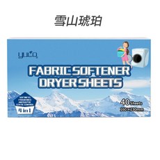 烘衣柔軟香氛紙 40片 160x230mm 烘衣靜電紙, 1個, 雪山琥珀