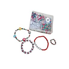 팔찌 만들기 키트/컬러/비즈/반지/세트/DIY/목걸이/어린이/셋트/악세사리/악세서리/액서사리, 1개