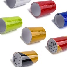 BLEX 고휘도 PVC 벌집 반사테이프 100mm x 1M 차량 안전 표시 IW726, 색상, 형광
