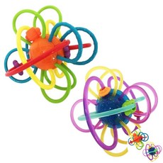 4개월 아기 장난감 치발기 겸용 촉감볼 공놀이 완구, 오렌지