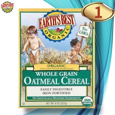 얼스베스트 오가닉 오트밀 훌 그레인 통곡물 시리얼 227g 1통 귀리