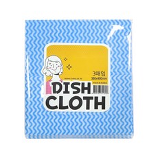 빨아쓰는행주 부직포 주방 위생 키친타올 다회용 접지형 3매 살림의고수, 3매입, 파랑, 1개, 3매입