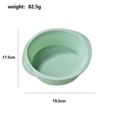 食品級矽膠方形烤盤, 小號圓形綠色, 1套