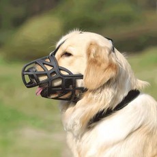 狗狗防咬嘴套 寵物口罩 大型犬金毛柯基適用 寵物用品, 尼龍反光款,圍13-17cm）建議4.0-5.0公斤, 1個