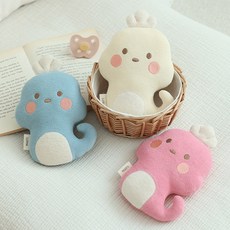 마롤로뜨 아기 애착인형 뱀뱀이 꼬물이 백일선물 출산선물 딸랑이 오가닉, 블루_꼬물이, 1개