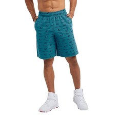 Champion 남성용 메시 반바지 C 로고 23 cm (9 인치) Champion 남성용 9인치 메시 반바지 C 로고 블랙., 표준, Big C Script Nifty Turquoise C