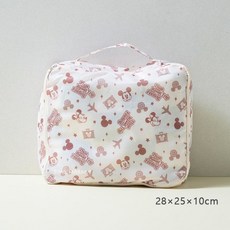 韓國大創 Daiso 米奇旅行收納袋, 1個, 基本款 S 棕色, 1