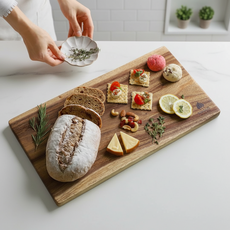빈티지 원목 플레이팅 도마 중형 주방 인테리어 조리도구, 웨루 사각도마, (중) BSQ_2409