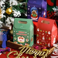 크리스마스 선물박스 따듯 선물상자 고급 장식 선물상자 선물 쇼핑백, 그린(곰돌이)