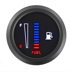 52mm 연료수위계 범용 12V/24V 2인치 LED 디스플레이 선박 RV 요트 자동차 트럭 오토바이 차량 교체용 연료계 4신호 조절 가능 0-190옴 98-8옴 565-33옴, 240-33ohm