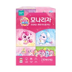 모나리자 캐치 티니핑 미니 천연펄프 미용티슈 2겹, 230개입, 6개