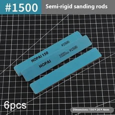 6Pcs MS-E400-1500 반강성 샌딩 스틱 모델 연마 막대 조립 도구 취미 DIY, 06 1500