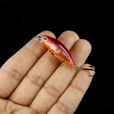 40MM 2G 미니 미노우 낚시 미끼 생체 공학베이스 파이크 느린 싱킹 워블러 3D 물고기 눈 하드 크랭크, 01 40MM-2G, 06 E