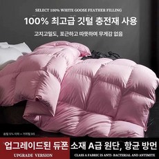 퀸 결혼선물 구스이불 상품 따뜻한 호텔 겨울 힐튼 경량, 1급 듀폰 항균 더스티 로즈