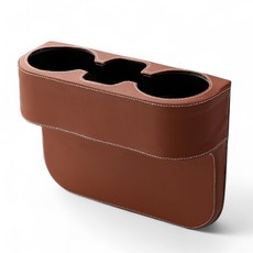 차량용 틈새 사이드 3구 컵홀더 멀티 수납포켓 4컬러 자동차 사이드포켓, 차량용틈새컵홀더-베이지, 1개