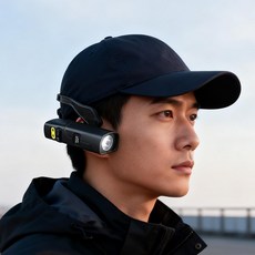 모션센서 LED 헤드랜턴 충전식 C타입 등산 낚시 캠핑 해루질 작업용, 1개, 블랙(오른쪽)