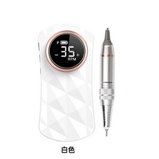TTW.MUSE 美甲磨甲機 液晶顯示 35000轉 低噪音 蓄電款, 1個, 白色