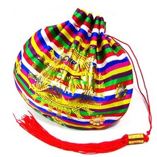 초특대 오색 색동 복주머니 27x23 (대형복주머니 왕복주머니