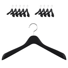 반디 어깨뿔방지 두꺼운 여성용 자켓옷걸이, 검정, 10개
