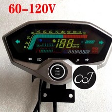 CJ Ebike 60-120V電動車液晶儀表：清晰顯示電量速度，防水耐用提升騎乘安全, 1個