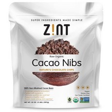 진트 유기농 카카오 닙스 (907g): 팔레오 인증 유기농 Zint Organic Cacao Nibs (32 oz): Fair Trade Paleo-Certified Orga, 1개