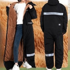 스즈키복 용접복 방한복 오토바이 일체형 동계, (QK618 플리스 안감 버전)블랙 4XL