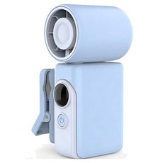 MMQ 휴대용 집게형 고속 선풍기 2400mAh, 스카이 블루, M6