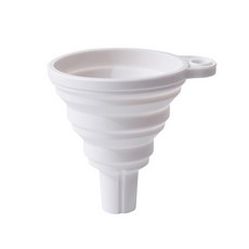 유핀 품질 실리콘 접이식 깔때기 텔레스코픽 롱넥 가정용 액체 분배 휴대용 주방 도구, 01 하얀색