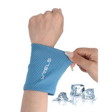 WRELS 통기성 땀흡수 속건 손목보호대 여름 쿨감 쿨링 땀닦이 스포츠 헬스 손목밴드, 1개, 푸른 색