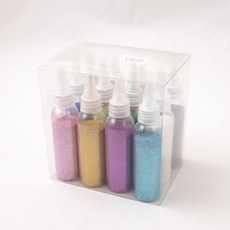 반짝이가루 60ml 12개입 혼합 색 글리터 슬라임 펄 가루 색칠 미술수업 놀이 재료, 1세트, 혼합12색