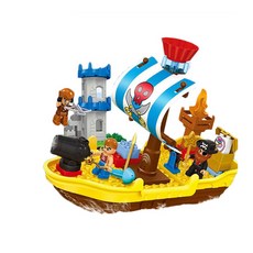 Hi-toys 海盜奇兵益智創意積木(海盜船60pcs)，激發想像力，培養空間概念, 1個