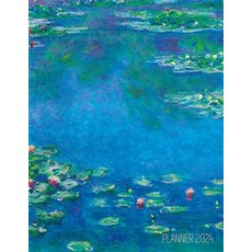 (영문도서) Claude Monet Daily Planner 2024: Water Lilies Painting Artistic French Impressionism Art Flow... Paperback, Semsoli, English, 9781970177985