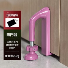 可調阻門器 適用於大多數內開門, 少女粉阻門器門縫隙0.85CM之間, 1個