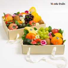 몽드프룻 과일선물세트 프리미엄 병문안 집들이 승진 과일바구니 혼합과일세트선물 [투명핸들 미니], 1세트