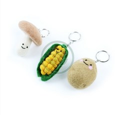 들가 귀여운 캐릭터 양모펠트키링 인형키링 옷수수키링, 감자