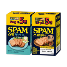 스팸 라이트 클래식 햄통조림 통조림햄 부대찌개 햄구이, 5개