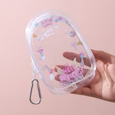 泡泡瑪特遛娃包防塵防水拉鍊卡扣卡通透明遛娃盲盒展示手提收納袋, 1個, 款6, 款6