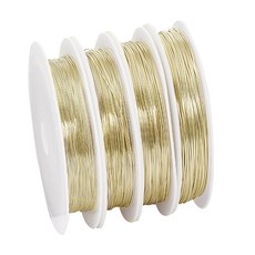 80m 구리선 부자재 재료 공예 줄 쥬얼리 제작 DIY 수공예품 와이어 0.3~0.6mm, 금색, 1개