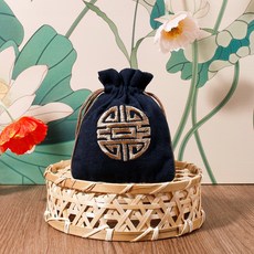 전통문양 복주머니 12색 한국기념품 설날 색동 장식 전통소품 운수상점, 8. 남색