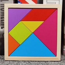 七巧板益智拼圖，兒童開發早教玩具 EO52, 七巧板12*12"贈180題圖", 1個