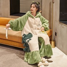 珊瑚絨睡衣 居家服飾 情侶保暖睡袍